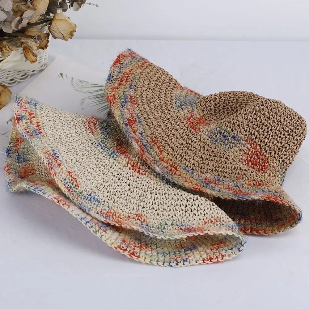 New beach collapsible Caps women women's hats for the sun summer hat Straw hat Bucket hat golf hat women uv protection solar hat