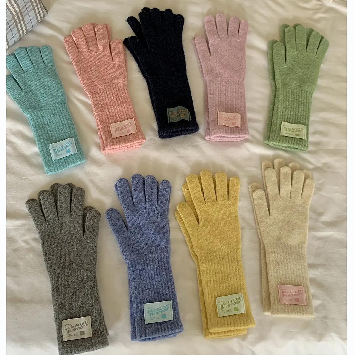 New Cute Rabbit knitting Gloves Female Winter Mittens Factory Outlet Fur Gloves women's winter gloves Women Girls Mittens 2024