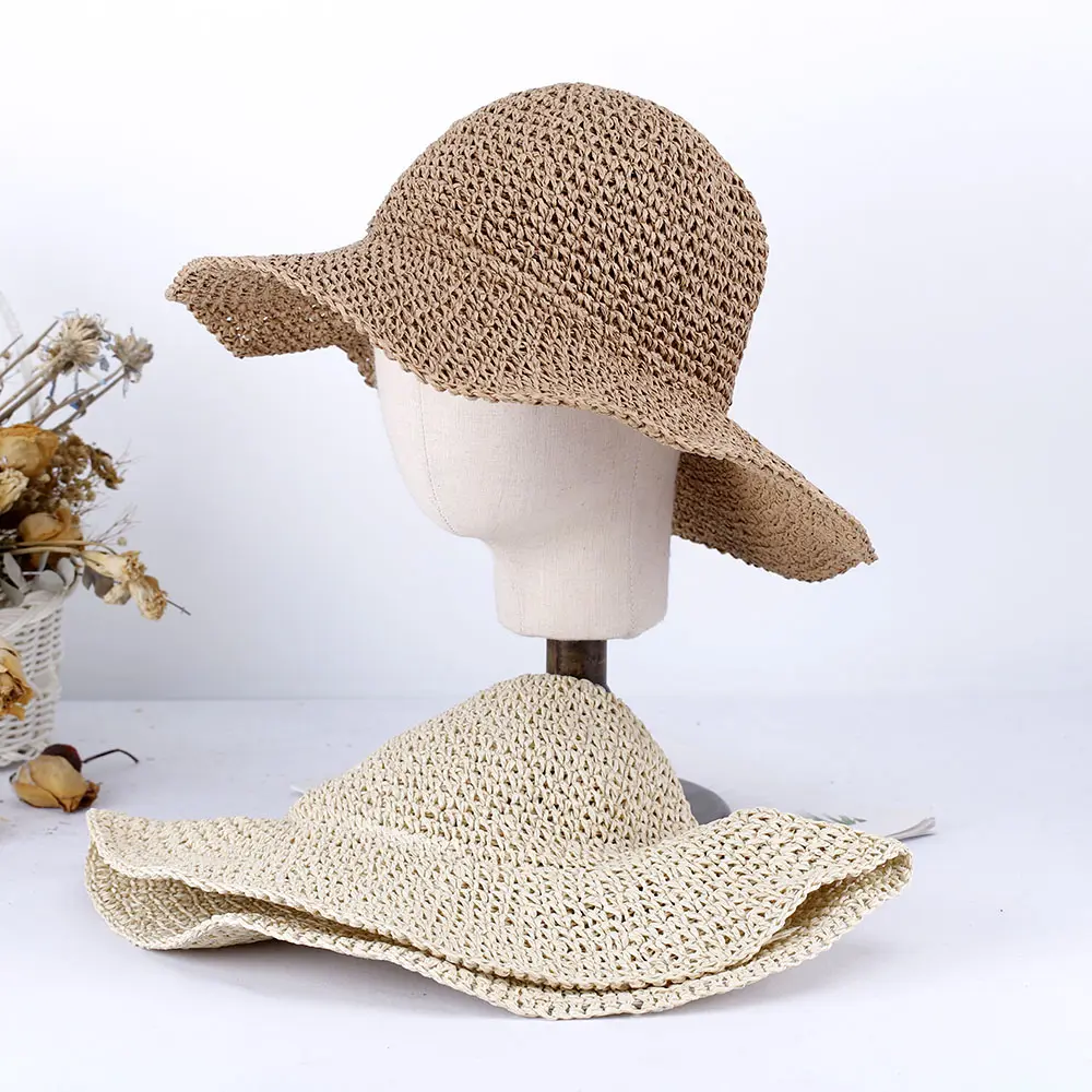 2023 Women's summer Beach cap hat pure color bucket hat cool women's hats for the sun sun hat Straw hat Hat for girl Hiking hat