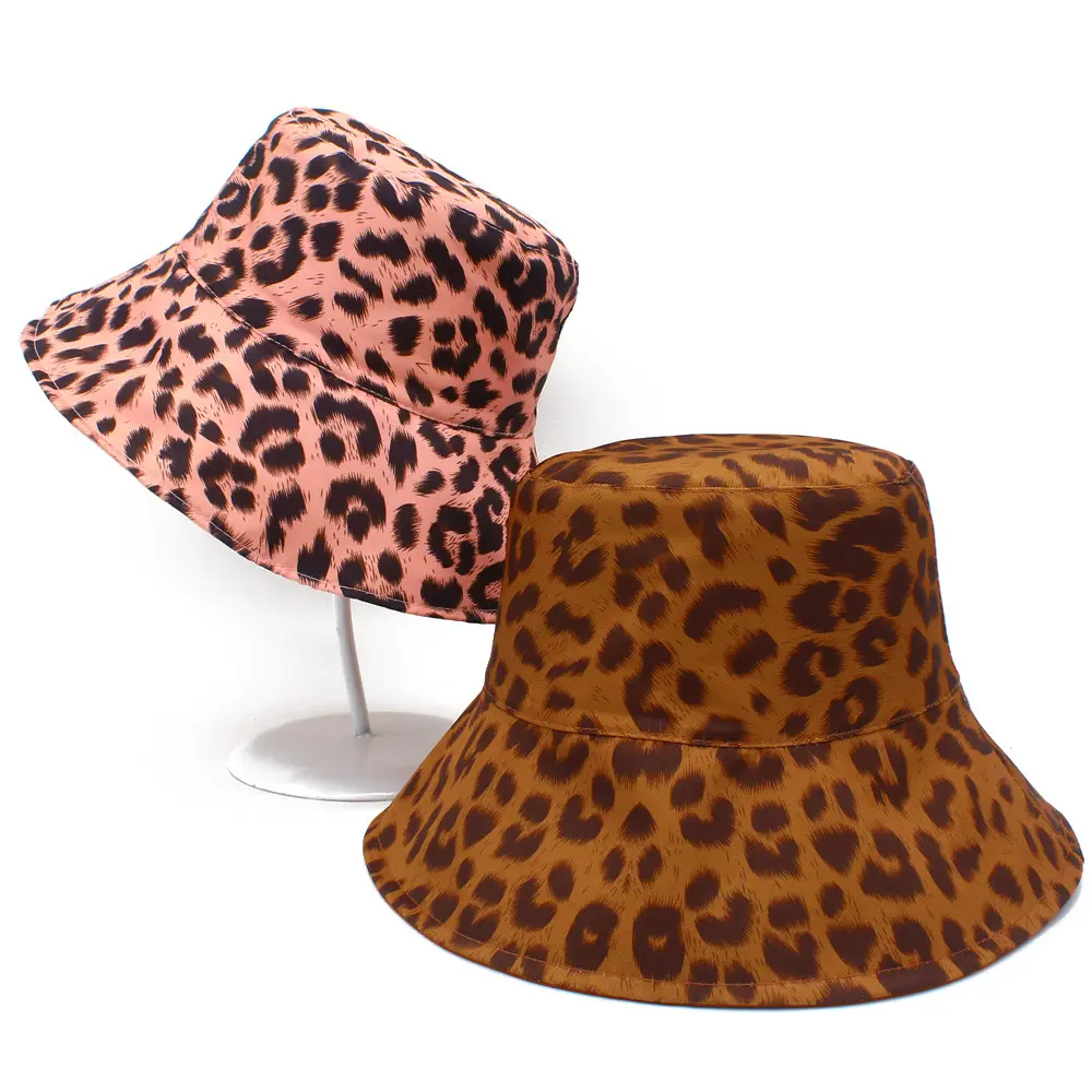 Summer Sun Protection Bucket Hat for Men Women Panama Cap Print Hip Hop Gorros Fishing Fisherman Hat Double Side Wear Fashion