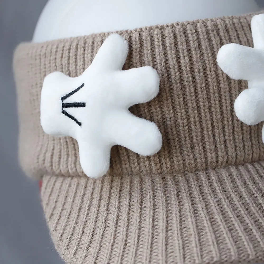 Hat Female 2025 New Cute Cartoon Mickey Little Hand Empty Top Hat Korean Version Retro Washed Denim Visor