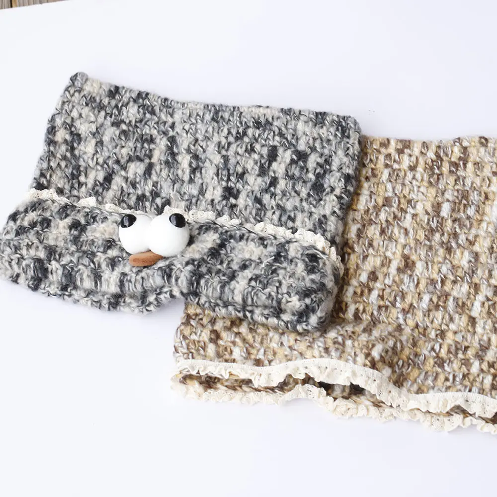 New cute Crochet Korean Handmade Bucket Hat Women Weaving Knitted Hat Y2k Fashion Flowers Autumn Winter Beanies Basin Cap
