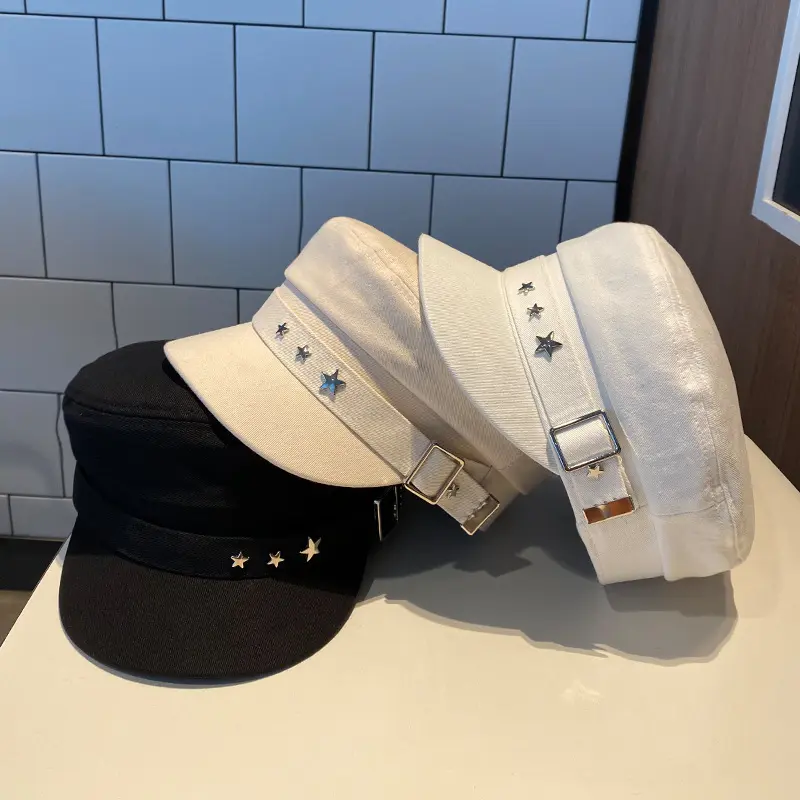 Autumn Winter Retro Women Beret Hats Solid Color Military Octagonal Caps Korean Girl Newsboy Painter Caps