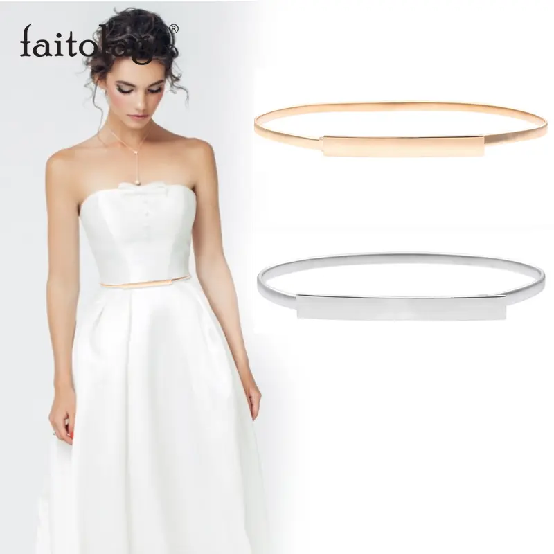 Gold Silver Women Belts Fashion Elegant Adjustable Waist Belts Female Lady Dress Skirt Decorative Straps