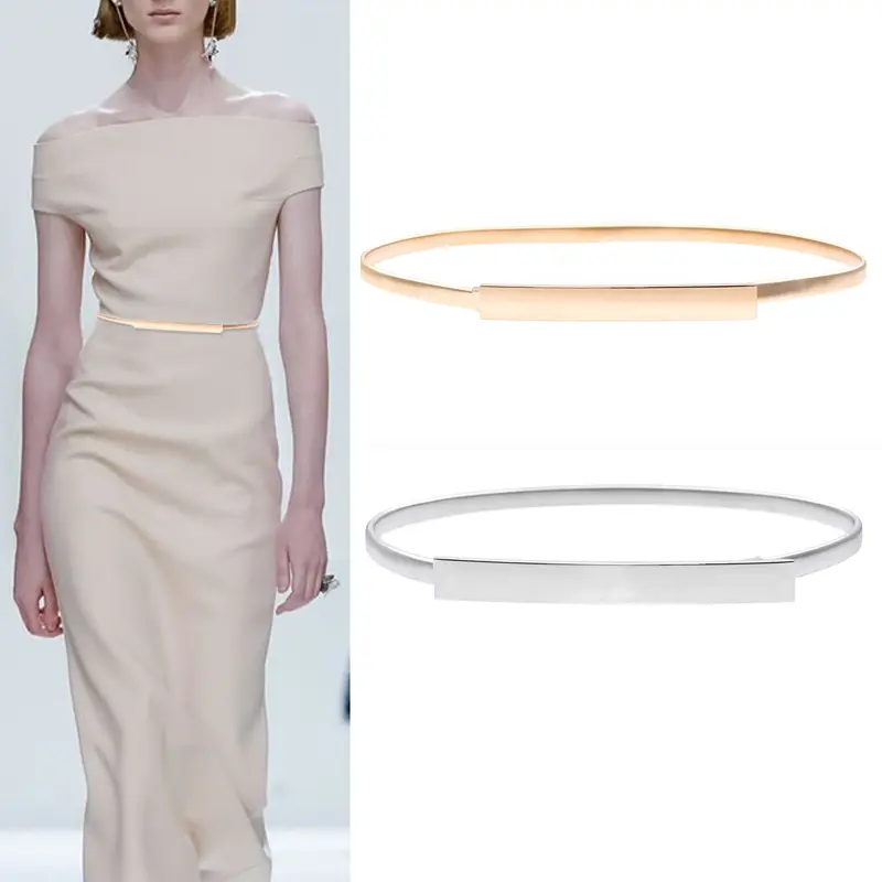 Gold Silver Women Belts Fashion Elegant Adjustable Waist Belts Female Lady Dress Skirt Decorative Straps