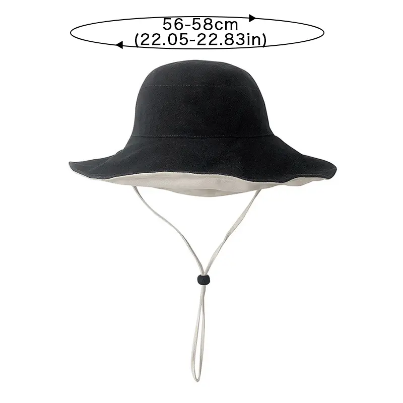 Double Sided Wear Bucket Hats for Women Summer Wide Brim Flodable Fisherman Caps Outdoor Girl Anti-UV Sunscreen Basin Caps