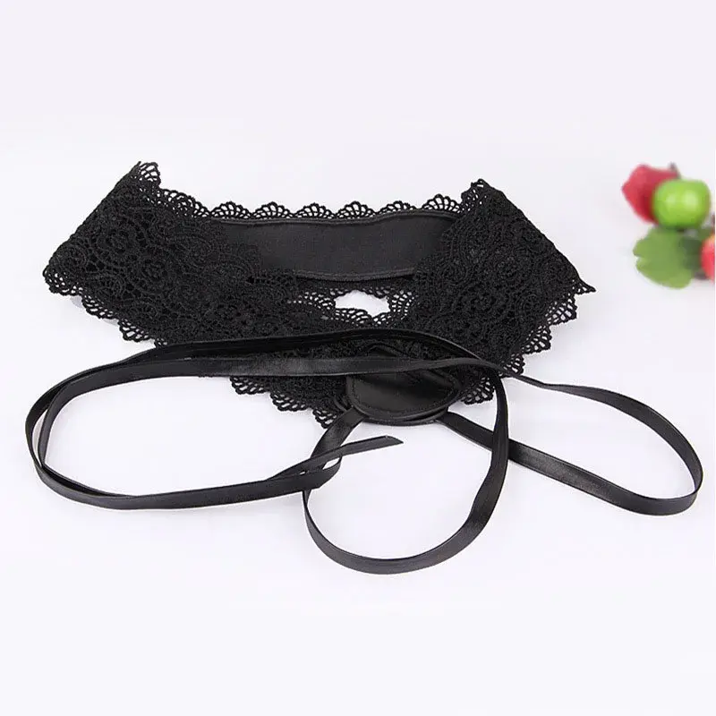 Black Lace Corset Belts for Women Vintage Bow Faux Leather Wide Waistband Lady Dress Shirt Decorative Straps Cummerbunds