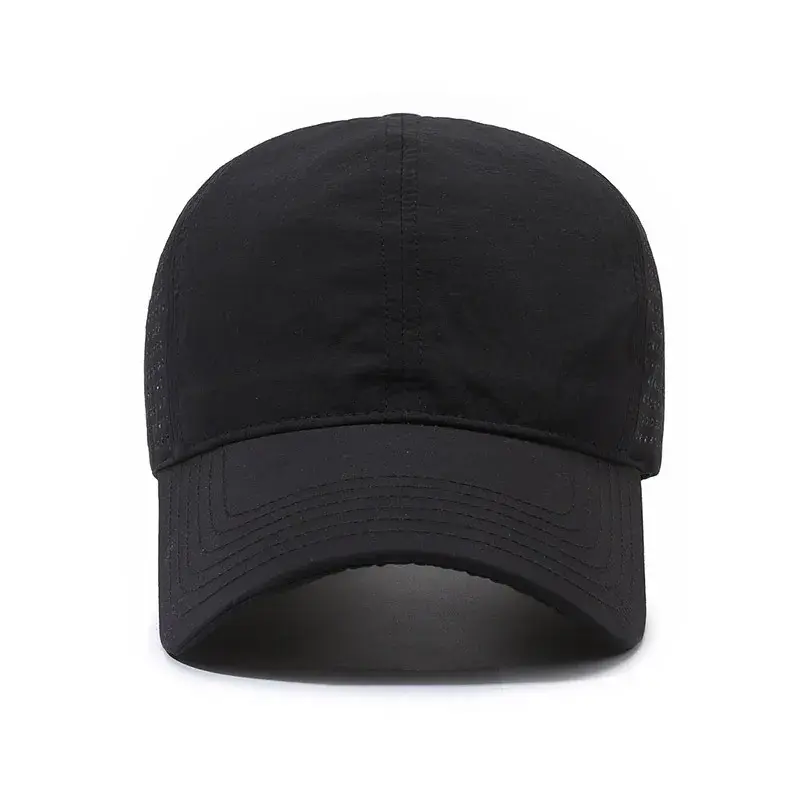 Summer Quick Drying Baseball Caps for Men Mesh Breathable Solid Color Peaked Hats Unisex Outdoor Sports Sunshade Duck Tongue Cap