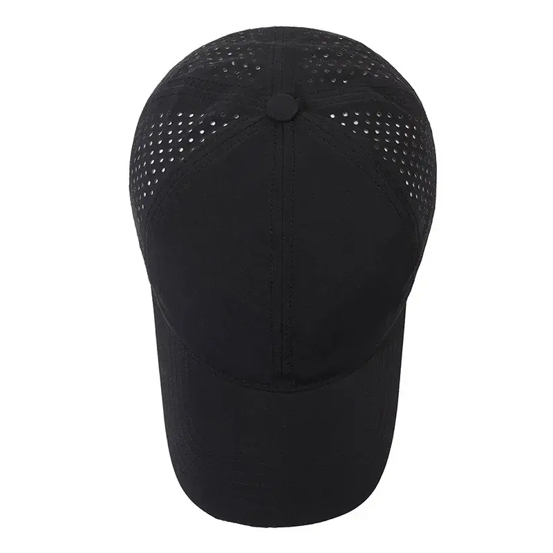 Summer Quick Drying Baseball Caps for Men Mesh Breathable Solid Color Peaked Hats Unisex Outdoor Sports Sunshade Duck Tongue Cap
