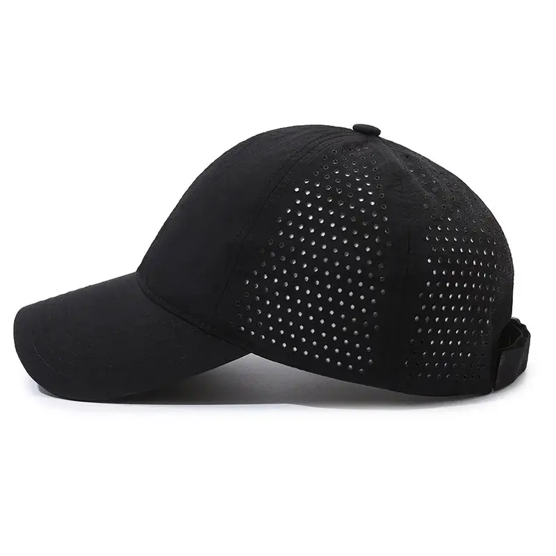 Summer Quick Drying Baseball Caps for Men Mesh Breathable Solid Color Peaked Hats Unisex Outdoor Sports Sunshade Duck Tongue Cap