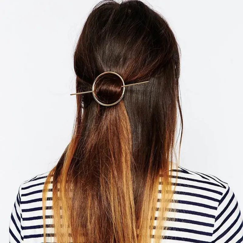 Vintage Round Hair Clip Women Metal Circle Hair Jewelry Hair Hairpin Tiara Girls Hair Accessories