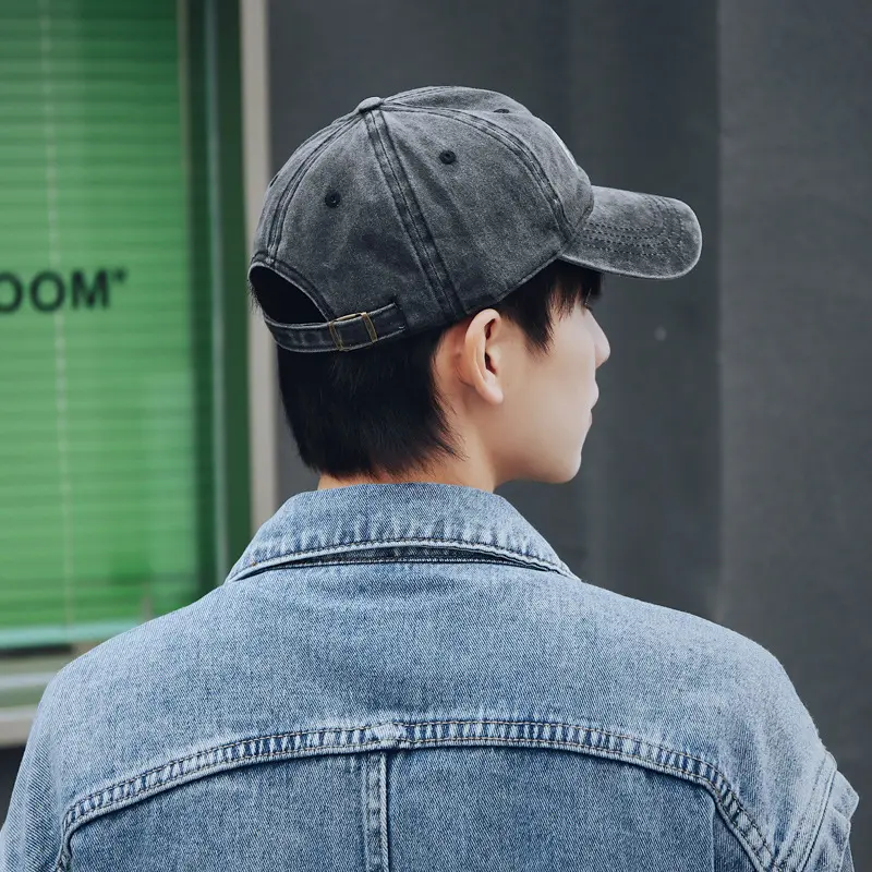 Fashion Washed Cotton Baseball Caps for Men Women Retro Letter Embroidery Hip Hop Hats Outdoor Sports Sunscreen Snapback Sun Hat