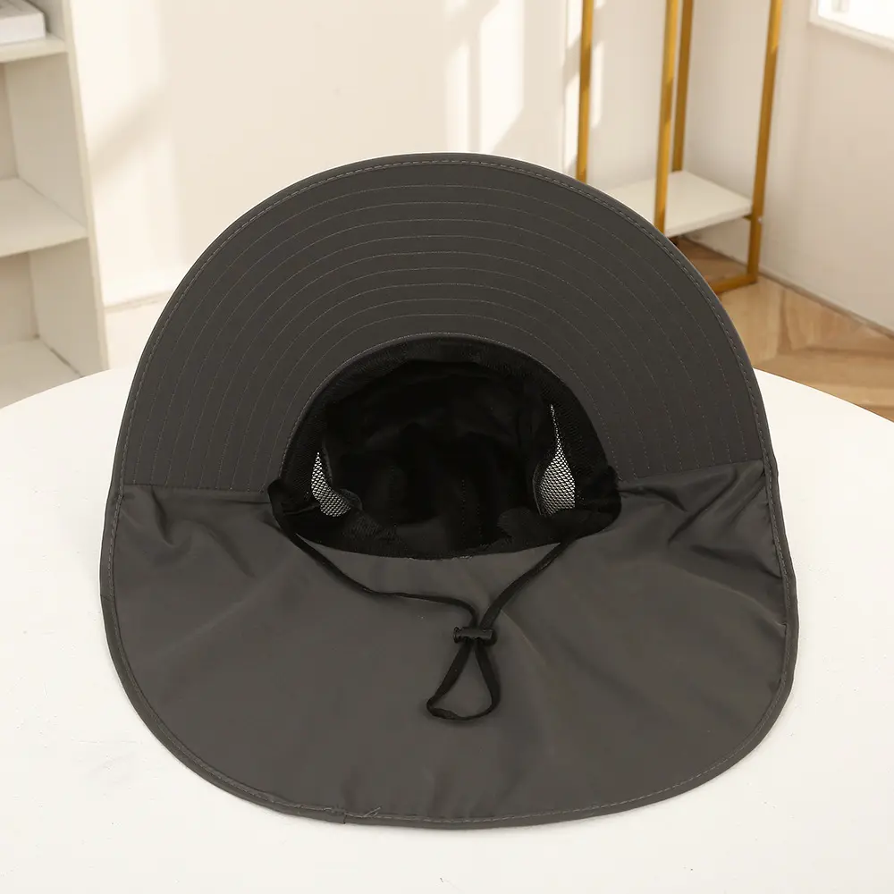 Summer Large Brim Fisherman Caps for Men Women Outdoor Mountaineering Cycling Sunscreen Hats Face Neck Protection Shawl Hats
