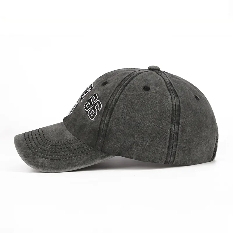 Fashion Washed Cotton Baseball Caps for Men Women Retro Letter Embroidery Hip Hop Hats Outdoor Sports Sunscreen Snapback Sun Hat