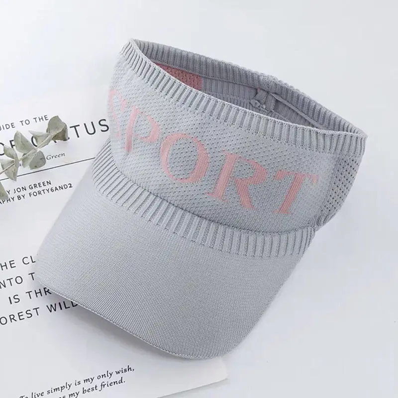 Summer Empty Top Sports Baseball Caps for Women Hollow Knitted Wide Brim Sun Hats Female Outdoor Sunscreen Duck Tongue Caps