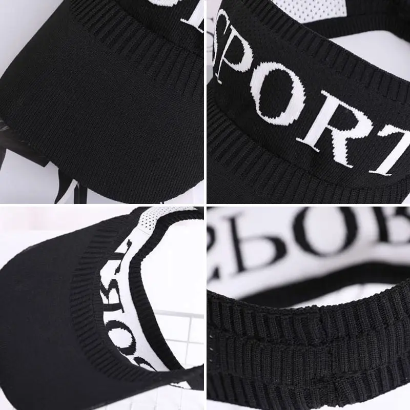 Summer Empty Top Sports Baseball Caps for Women Hollow Knitted Wide Brim Sun Hats Female Outdoor Sunscreen Duck Tongue Caps