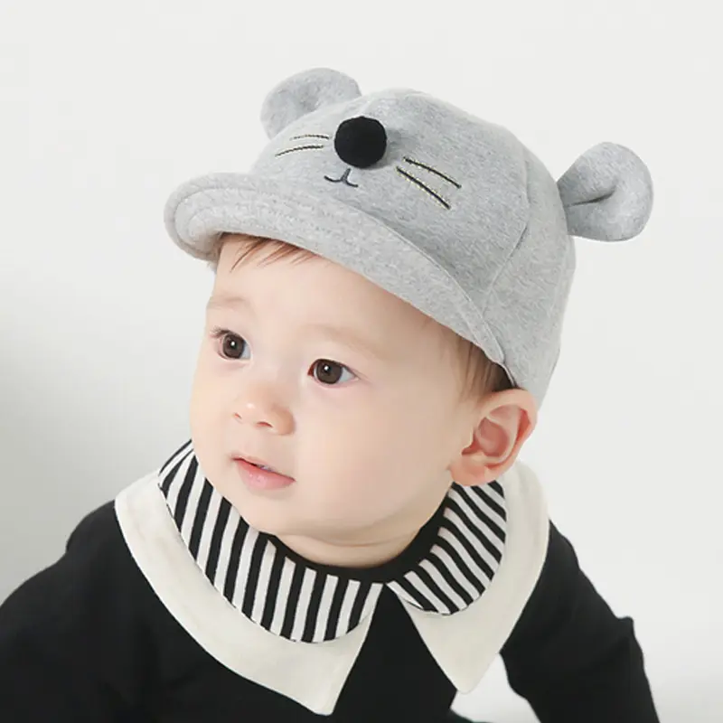 Cartoon Cat Ear Baby Baseball Cap Spring Autumn Cute Sun Hat Cotton Kids Boy Girls Peaked Hats