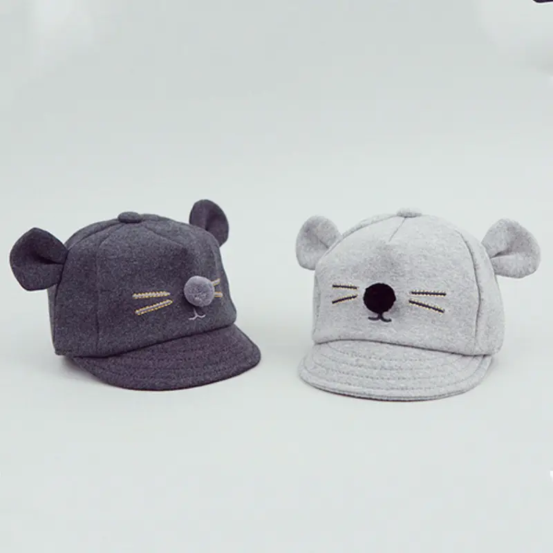 Cartoon Cat Ear Baby Baseball Cap Spring Autumn Cute Sun Hat Cotton Kids Boy Girls Peaked Hats