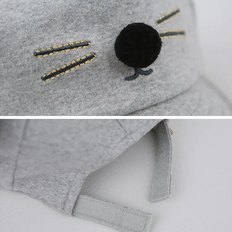 Cartoon Cat Ear Baby Baseball Cap Spring Autumn Cute Sun Hat Cotton Kids Boy Girls Peaked Hats