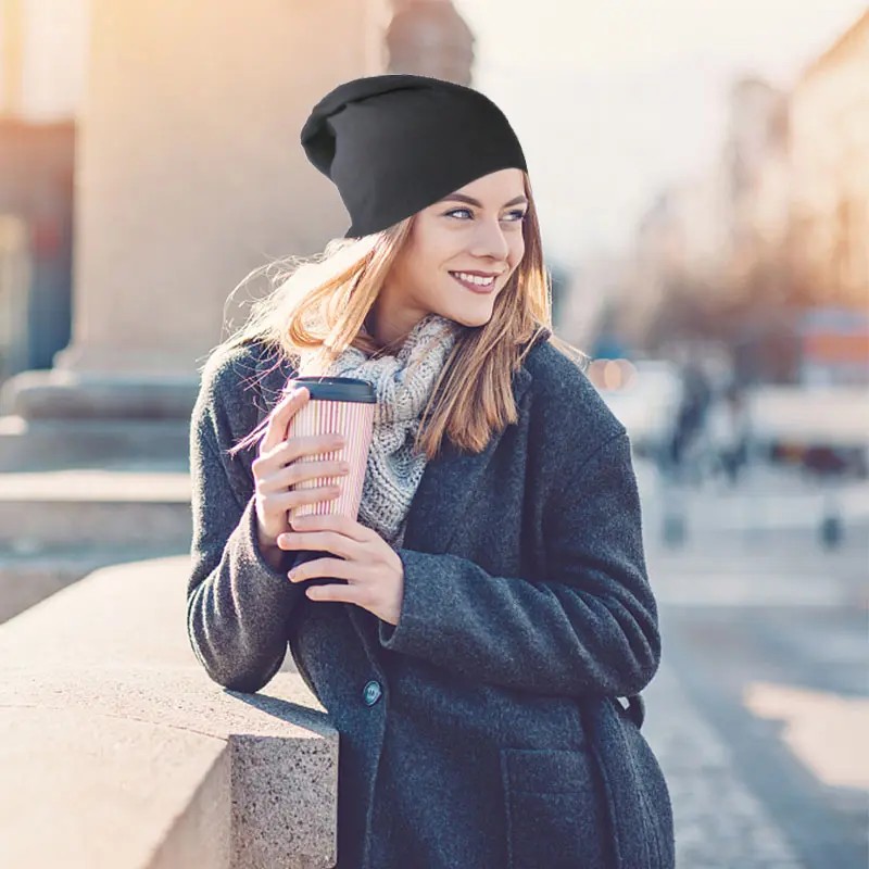 New Solid Color Cotton Men Hat Beanies Winter Autumn Warm Hats Soft Cotton Unisex Women Men Cap Hip Hop Skullcap Bonnet