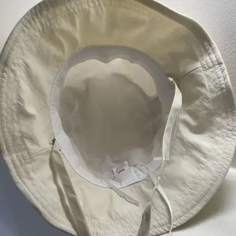 Summer Quick Dry Bucket Hats for Women Solid Color Drawstring UV Protection Fisherman Caps Outdoor Beach Lady Sunshade Basin Cap