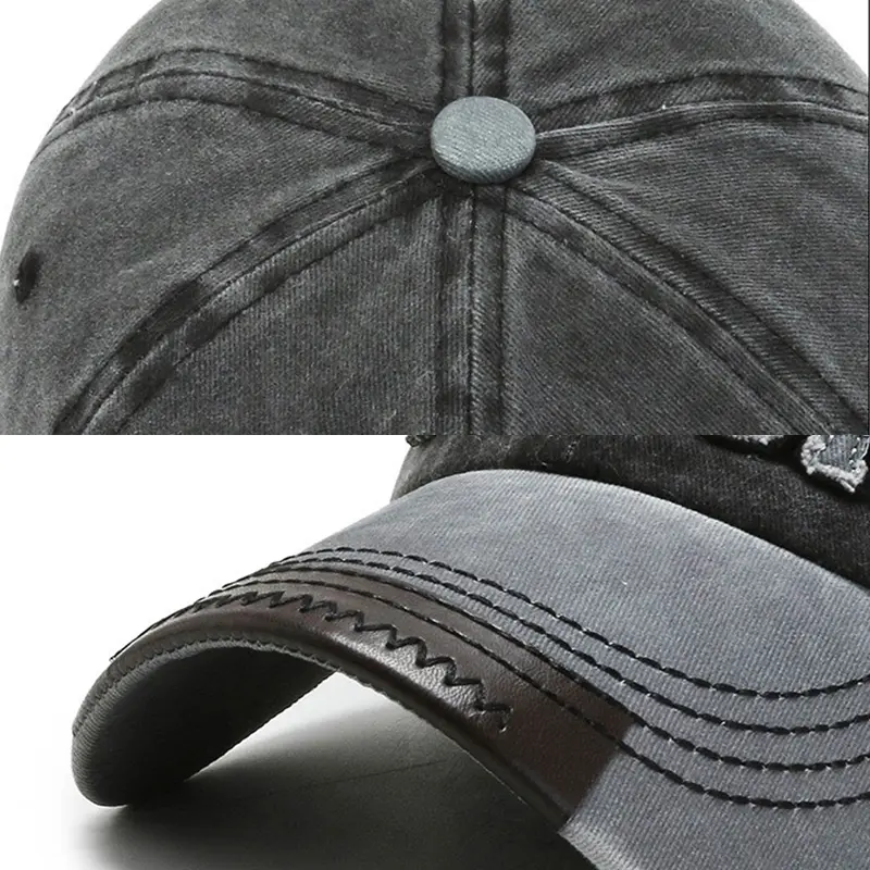 Retro Embroidery Letter Baseball Caps for Men Women Fashion Patchwork Washed Cotton Snapback Hats Hip Hop Outdoor Sunshade Hats