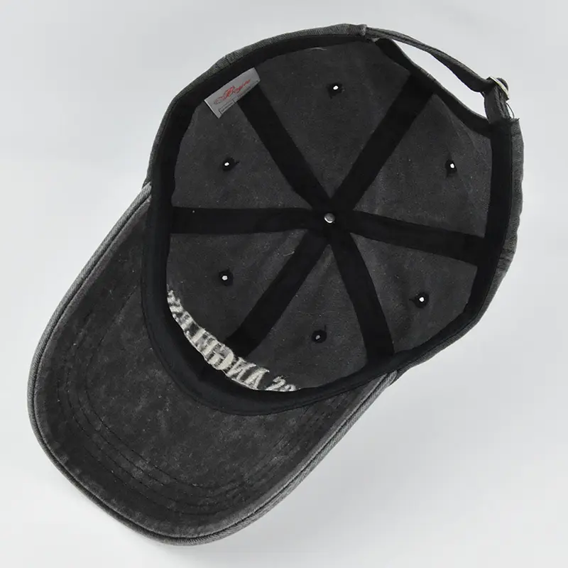 Letter Embroidery Washed Cotton Unisex Baseball Caps For Women Men Wide Brim Sun Hats Visor Caps