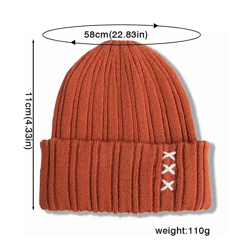 Autumn Winter Woolen Beanies Caps for Women Solid Color Knitted Warm Pullover Hats Outdoor Girl Windproof Ear Protection Hats