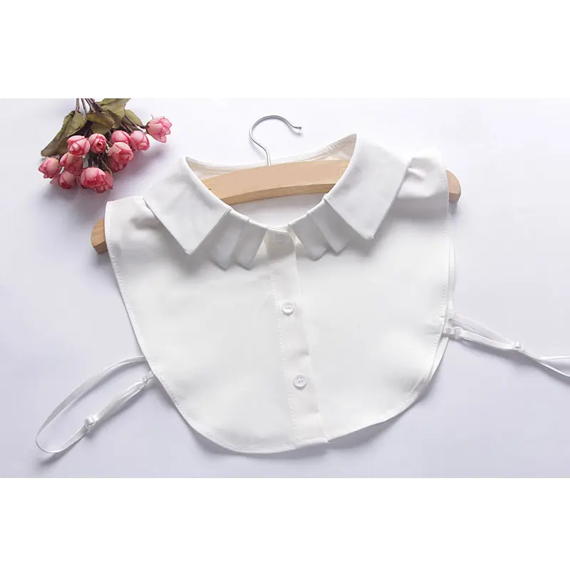 White Women Multilayer Fake Collar Spring Winter Sweater False Collar Detachable Ladies Girls Shirt Collar