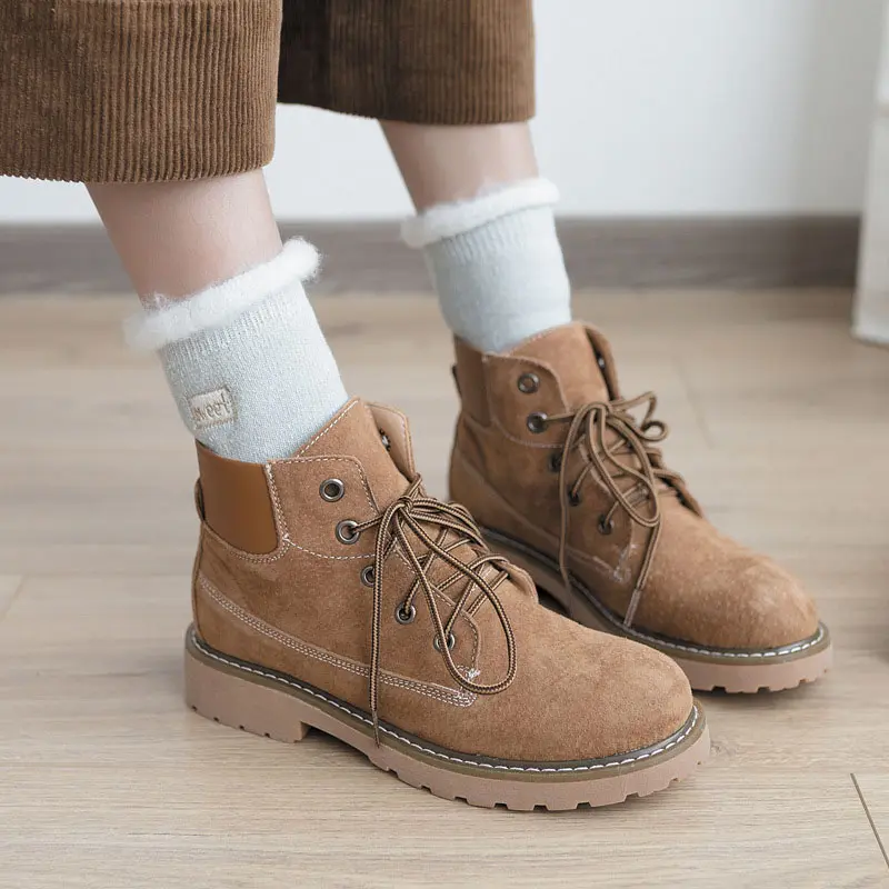 Winter Socks Women Plus Velvet Thick Wool Warm Socks Soft Terry Woman Lady Floor Socks