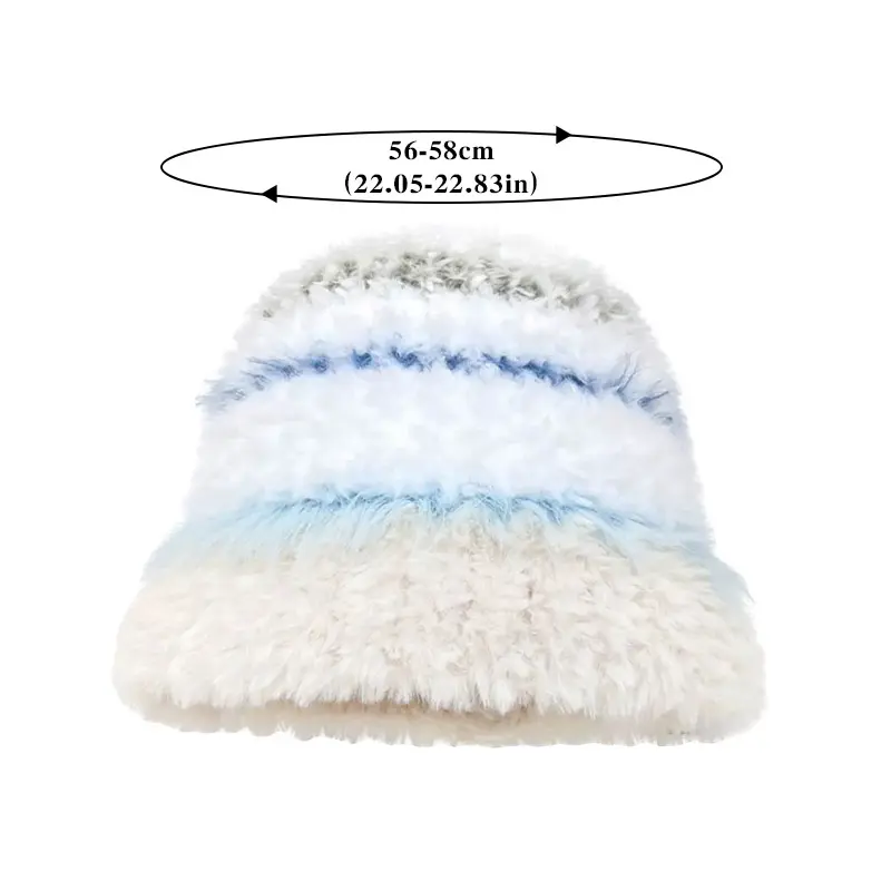 Winter Warm Ear Protection Hats for Women Fashion Thick Plush Anti-Cold Wool Pullover Hats Outdoor Windproof Female Skullcaps