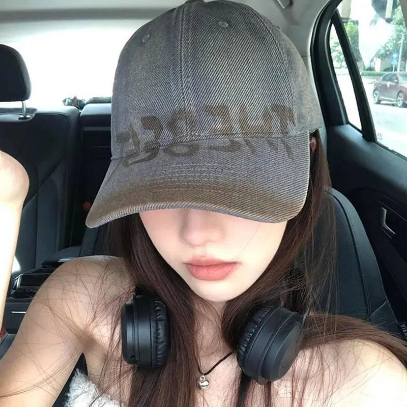 Retro Letter Baseball Caps Outdoor Casual Sports Streetwear Hip Hop Hats Unisex Adjustable Sunshade Duck Tongue Caps