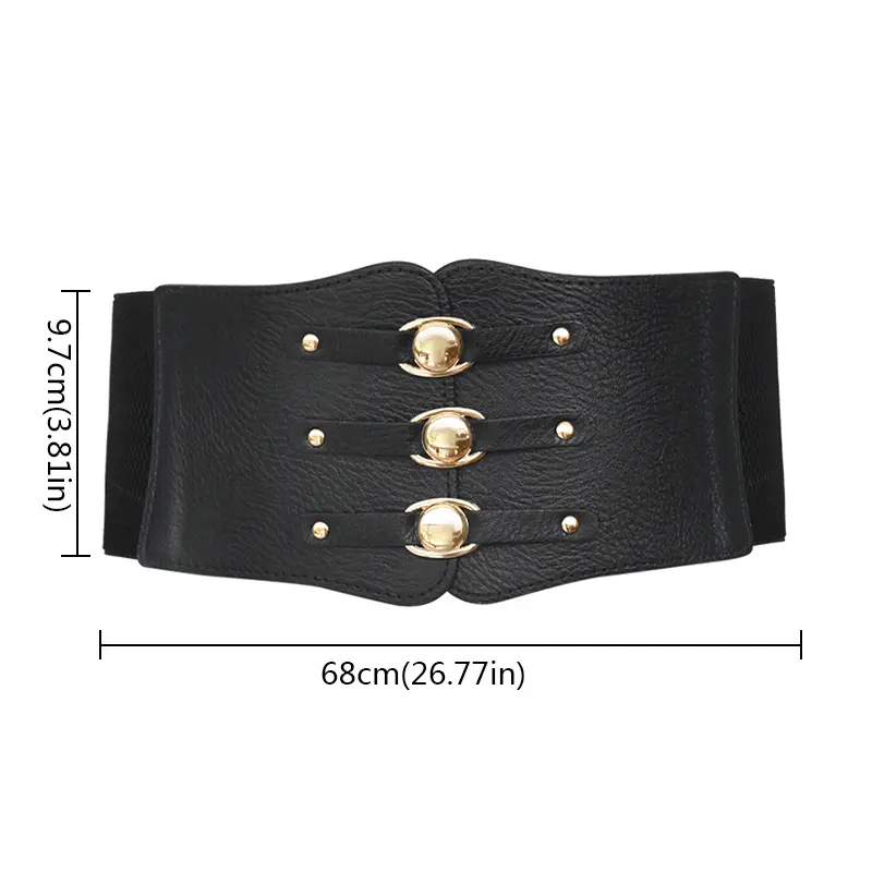 PU Leather Wide Corset Belt for Women Elastic Slimming Body Ladies Dress Belt Strap White Brown Black Female Belt