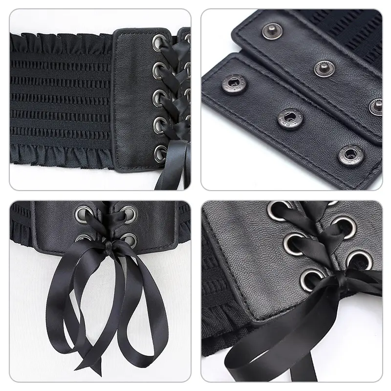 Bowknit Bandage Ladies Dress Belt Elastic Wide Women Corset Belt New Fashion Brown Black Female Waist Belt Waistband