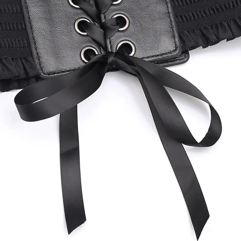 Bowknit Bandage Ladies Dress Belt Elastic Wide Women Corset Belt New Fashion Brown Black Female Waist Belt Waistband