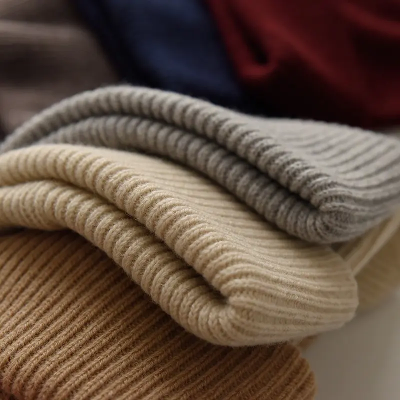 Winter Woolen Knitted Hat for Women Men Solid Color Soft Cotton Thick Warm Unisex Hats Beanies Bonnet Ladies Male Caps