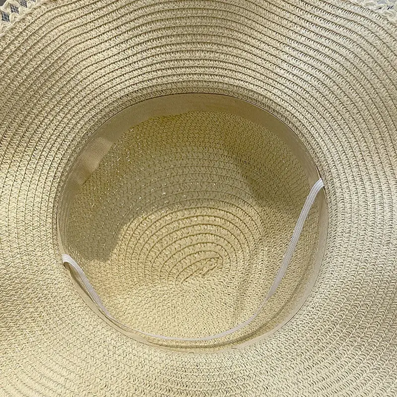 Large Bow Women Straw Hats Summer Wide Brim Outdoor Sunshade Bucket Hats Travel Beach Lady UV Protection Caps