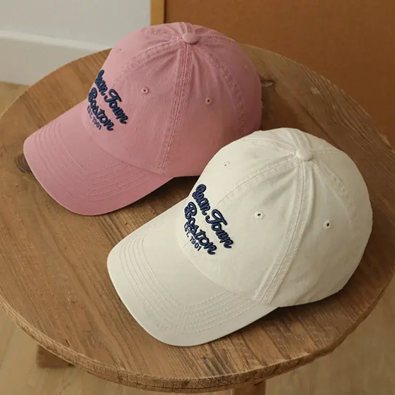 Retro Letter Embroidery Baseball Caps for Women Fashion Outdoor Sports Sunshade Hats Unisex Hip Hop Streetwear Peaked Hats