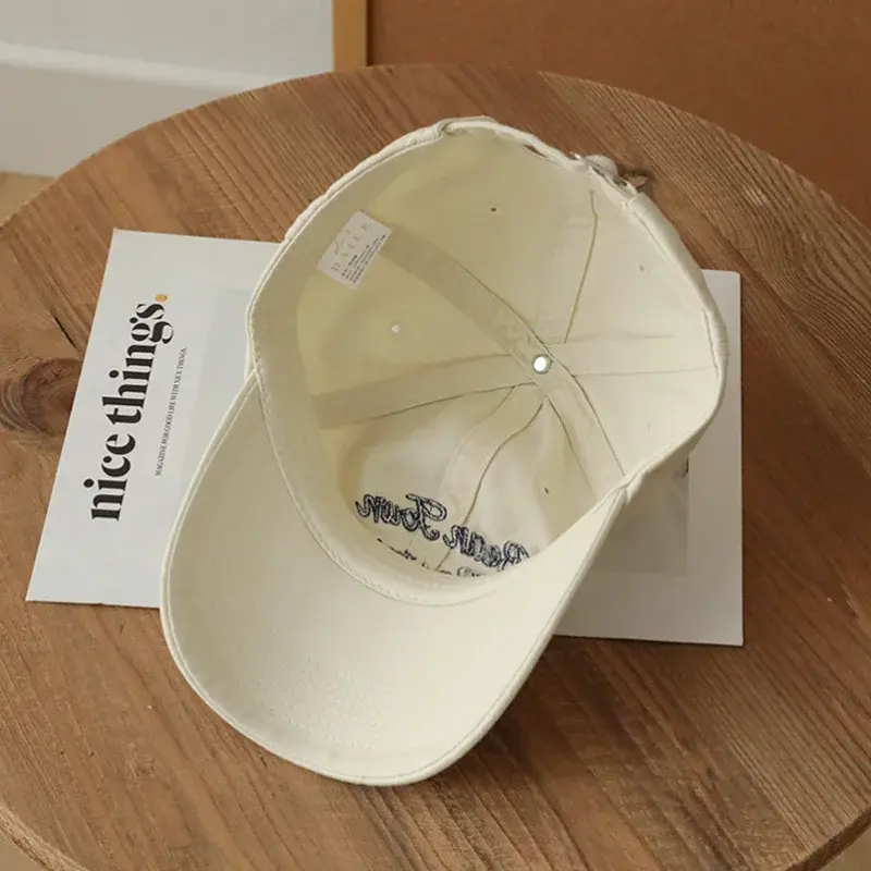Retro Letter Embroidery Baseball Caps for Women Fashion Outdoor Sports Sunshade Hats Unisex Hip Hop Streetwear Peaked Hats
