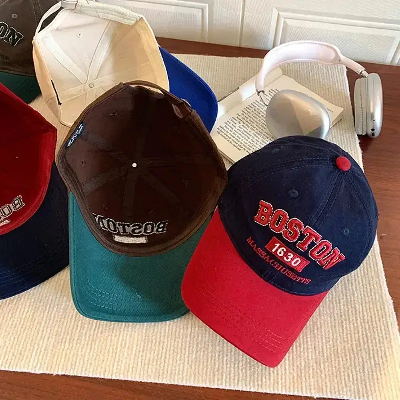 Fashion Patchwork Baseball Caps for Women Man Embroidery Letter Adjustable Duck Tongue Caps Unisex Outdoor Sunshade Peaked Hats