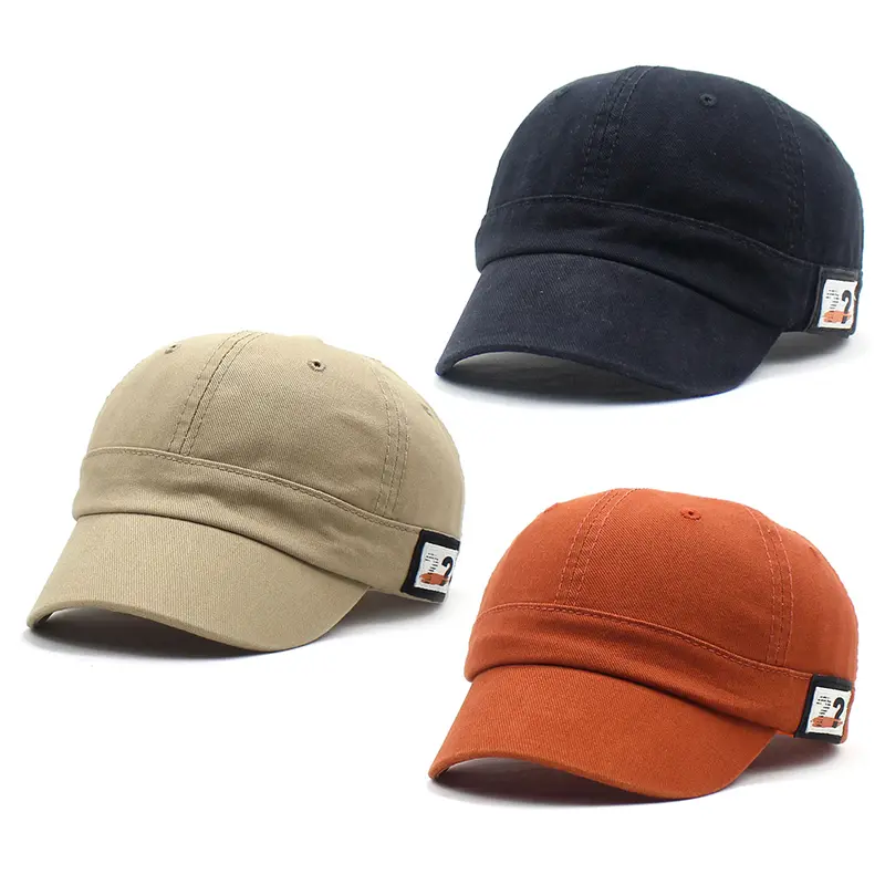Short Brim Baseball Caps for Man Adjustable Simple Solid Color Sunshade Duck Tongue Caps Women Outdoor Sports Sun Visor Hats