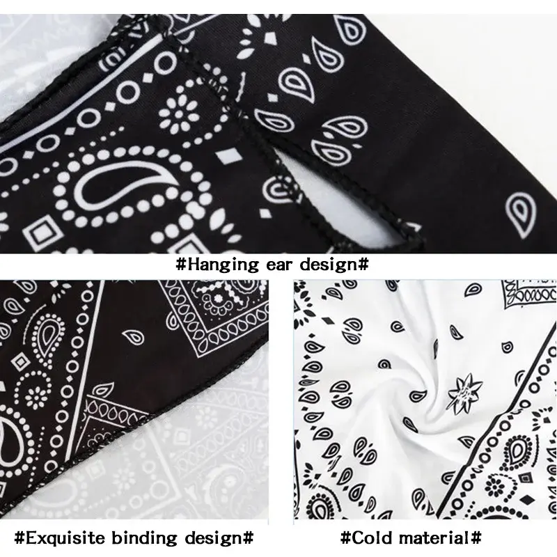 Full Print Summer Mask for Men Women Thin Neck Face UV Protection Scarf Outdoor Sports Cycling Sunshade Face Covers