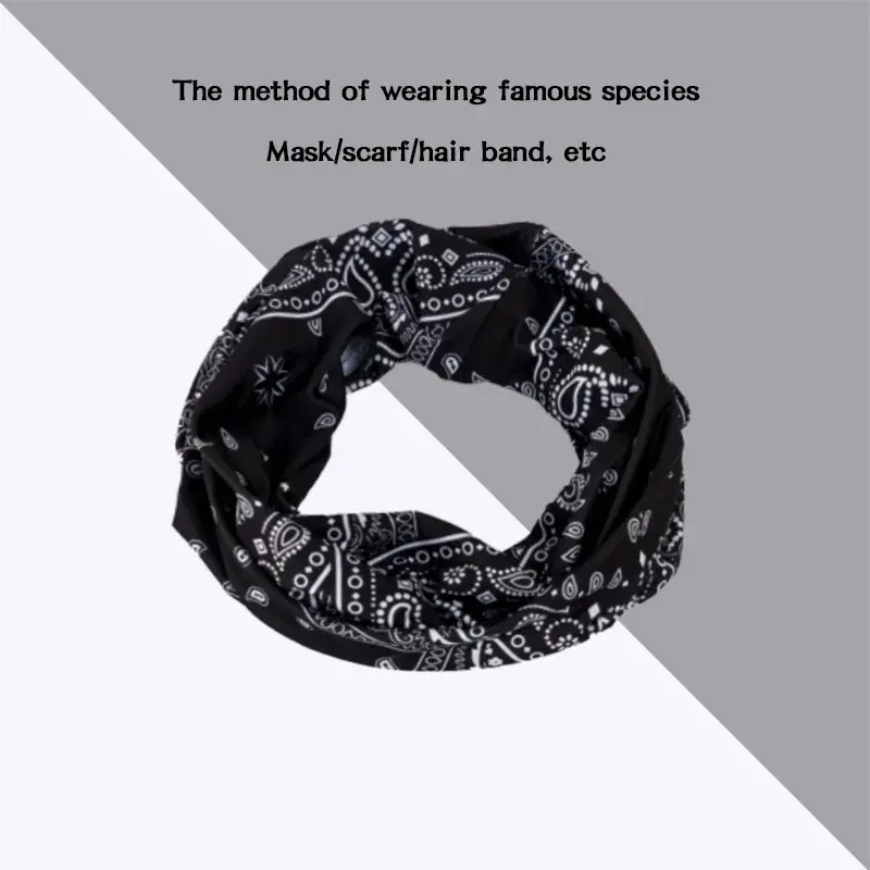 Full Print Summer Mask for Men Women Thin Neck Face UV Protection Scarf Outdoor Sports Cycling Sunshade Face Covers