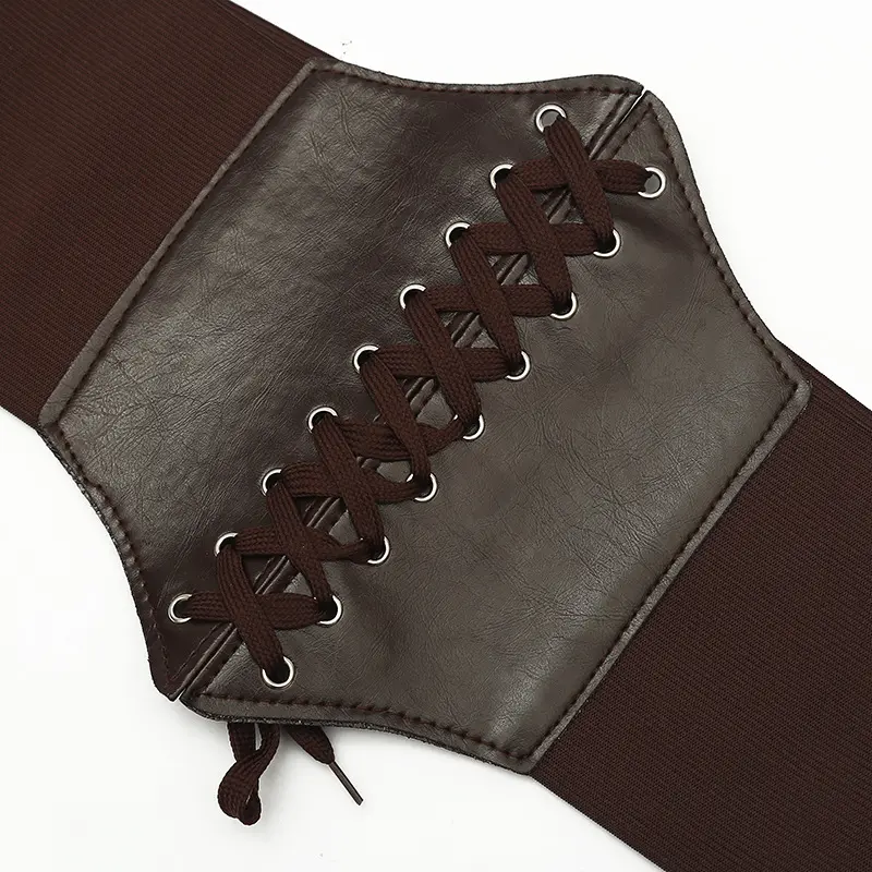 Elastic Wide Belts for Women Fashion PU Leather Slim Body Corset Waistband Lady Dress Shirt Decorative Straps Cummerbunds