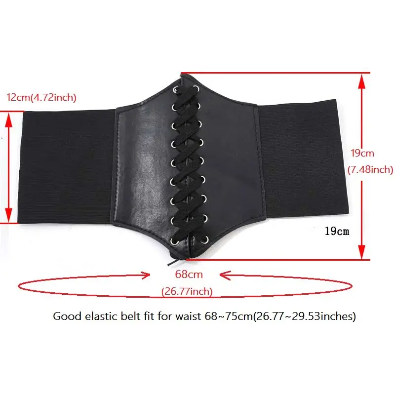 Elastic Wide Belts for Women Fashion PU Leather Slim Body Corset Waistband Lady Dress Shirt Decorative Straps Cummerbunds