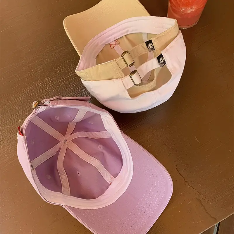 Korean Bow Embroidery Baseball Caps for Women Solid Color Cotton Snapback Hats Spring Summer Girl Outdoor Sunshade Hats