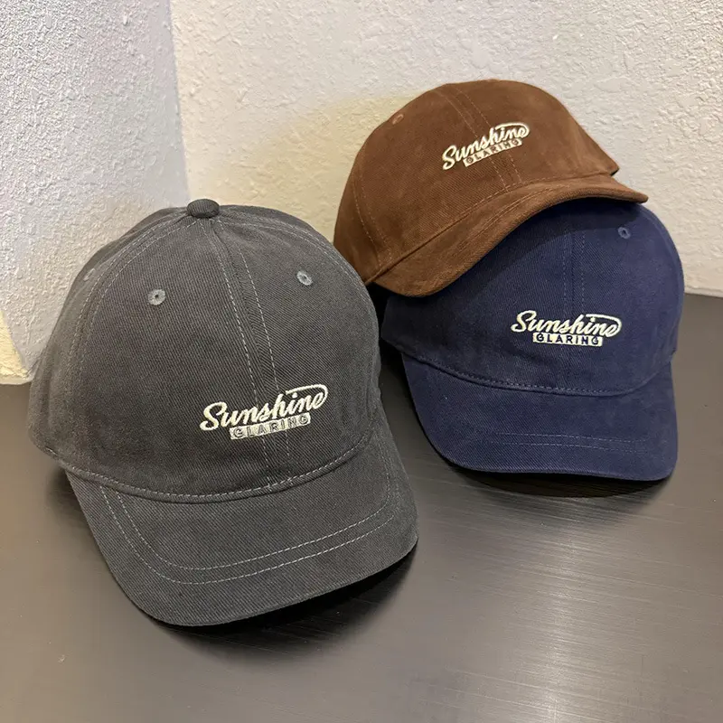 Summer Short Brim Baseball Caps for Women Men Fashion Embroidery Letter Snapback Hip Hop Hats Cotton Outdoor Sport Sunscreen Hat