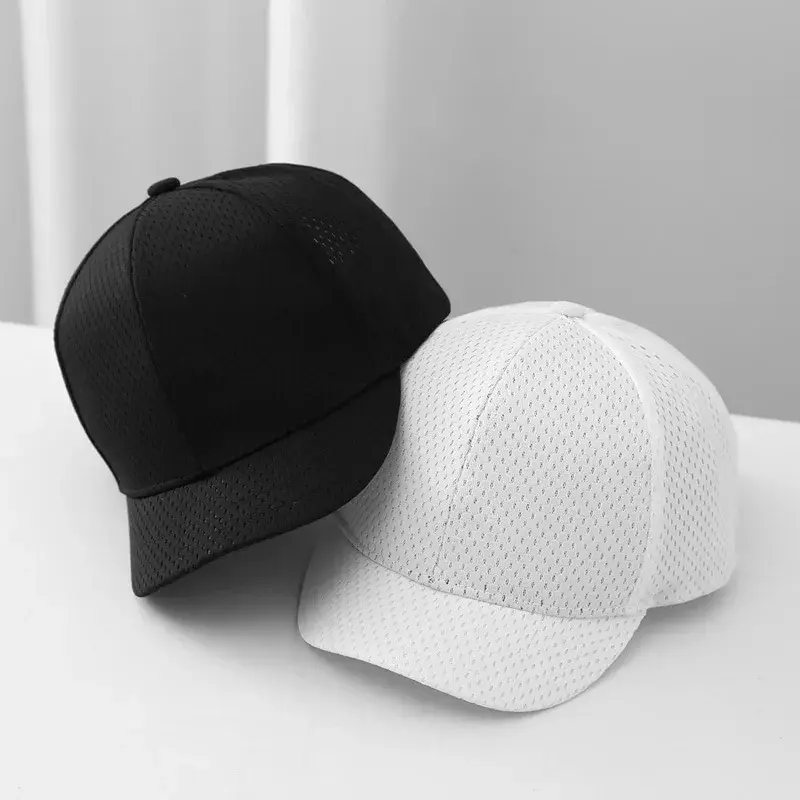 Short Brim Breathable Duck Tongue Caps for Men Summer Quick Dry Outdoor Sunshade Hats Solid Color Mesh Male Golf Peaked Hats