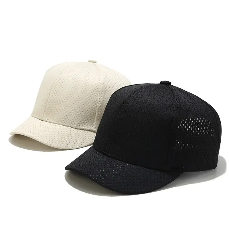 Short Brim Breathable Duck Tongue Caps for Men Summer Quick Dry Outdoor Sunshade Hats Solid Color Mesh Male Golf Peaked Hats
