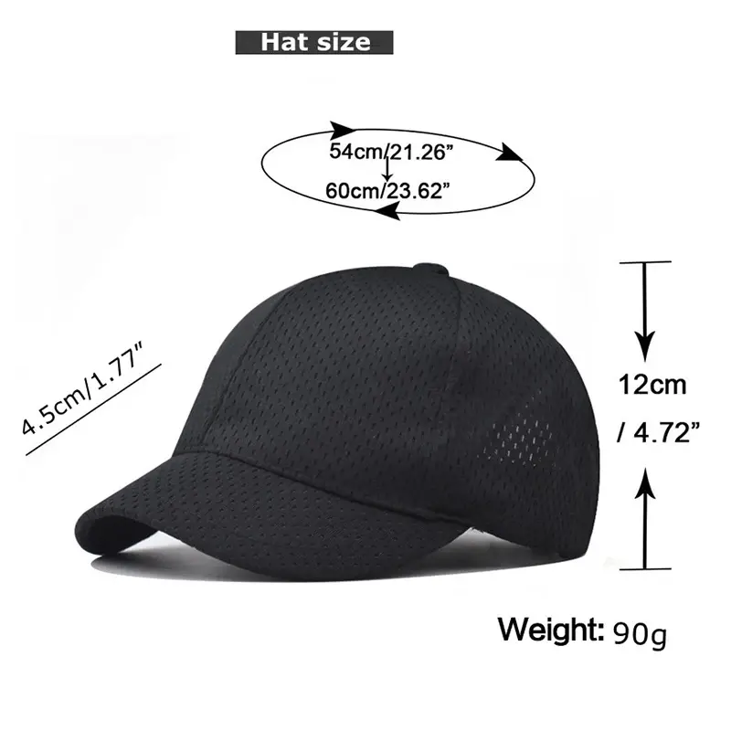 Short Brim Breathable Duck Tongue Caps for Men Summer Quick Dry Outdoor Sunshade Hats Solid Color Mesh Male Golf Peaked Hats